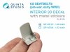 Quinta Studio QR+48120 Pre-war/early WWII US fighter seat belts (with metal buckles) (All kits) 1/48